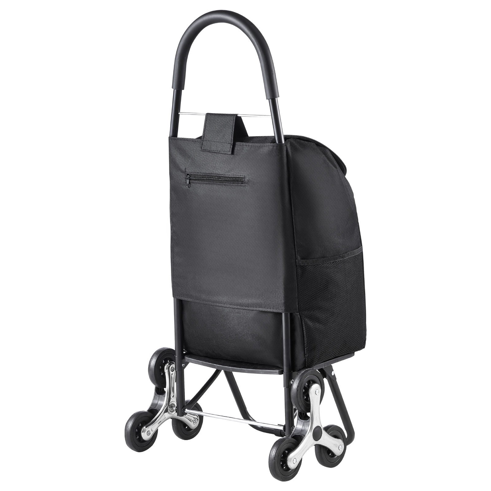 Foldable Stair Climbing Shopping Cart With Storage Bag 6 Wheels_voghion.com